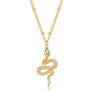 Dremmy Studios Cross Pendant Necklace for Women 14K Gold Plated Cubic Zirconia